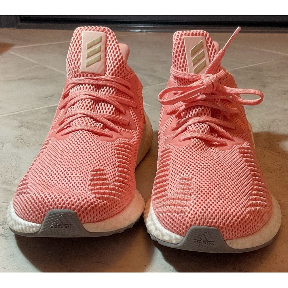 Adidas Women's Semi Coral Mesh Alpha  Boost Running Shoes Size 9